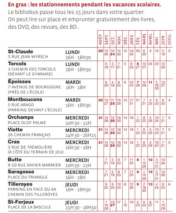 Horaires